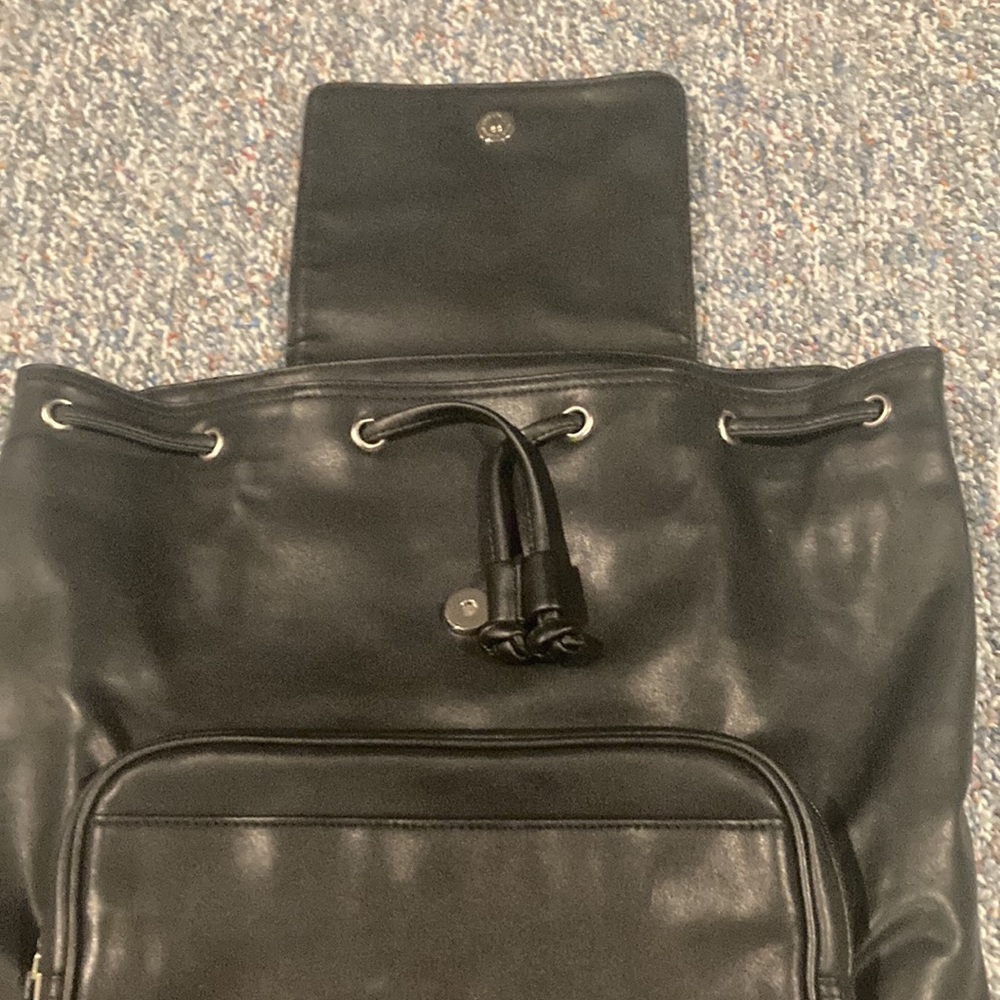 Esprit Pleather Drawstring/Snap Backpack-Nwot - image 7